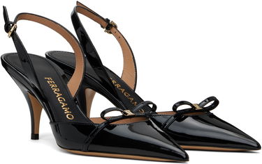Tenisky a topánky FERRAGAMO Ferragamo Mini Bow Slingback Heels Čierna | 781105, 3