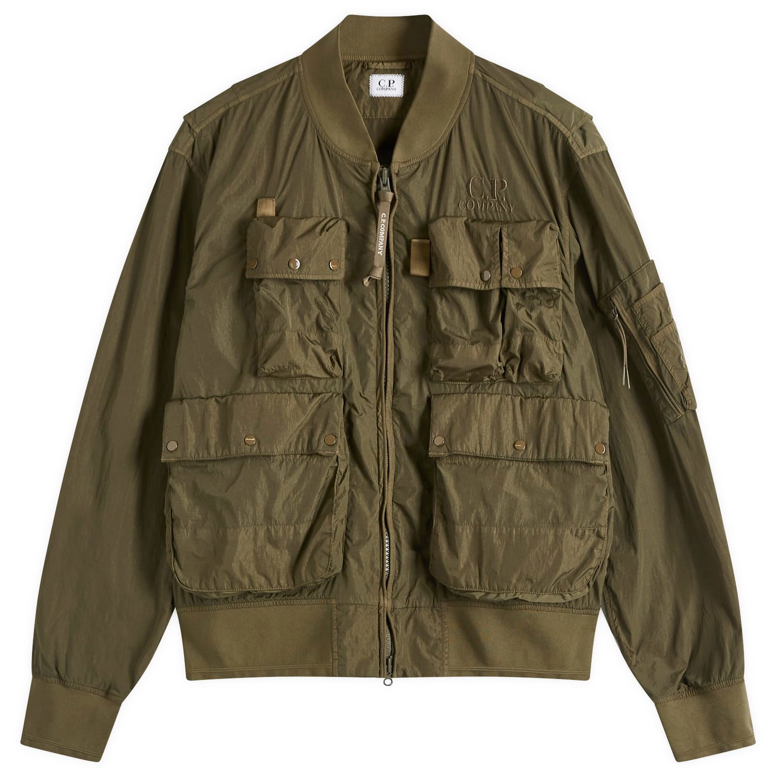 C.P. Company Chrome-R Multipocket Bomber Jacket, Size Large