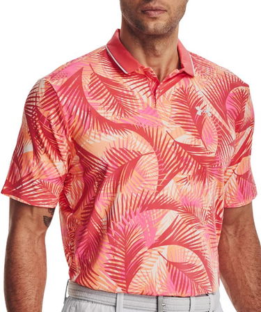 Polo tričko Under Armour Iso-Chill Graphic Palm Polo Shirt Oranžová | 1377367-683, 0