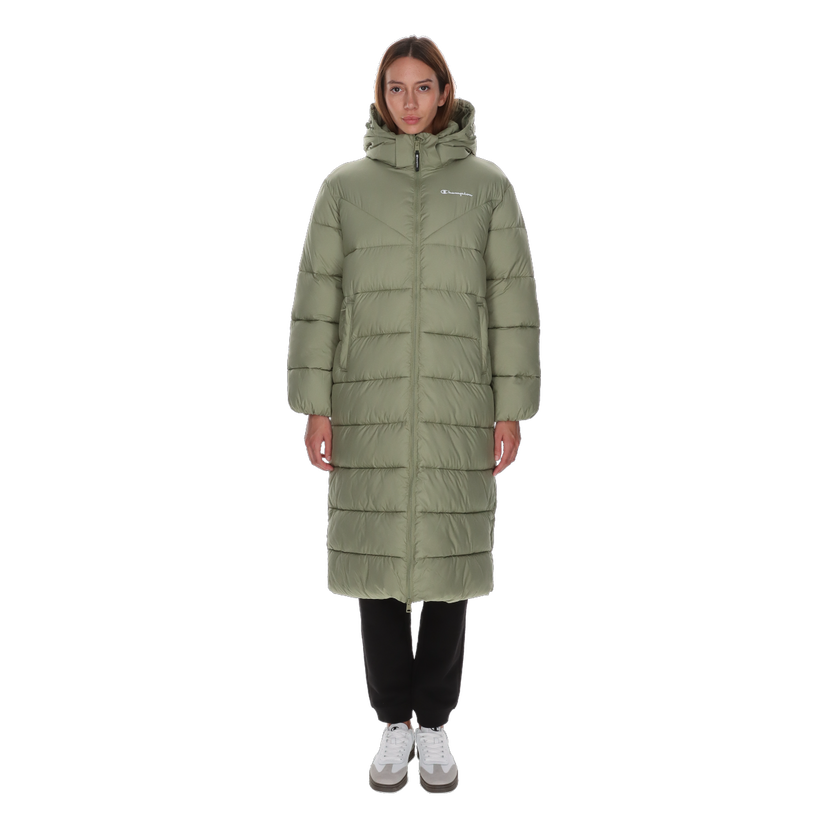 Prešívaná bunda Champion Long Hooded Puffer Coat Olimpia Zelené | CHA253F503-63