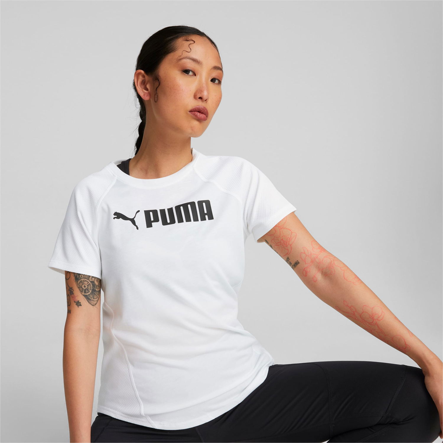 Tričko Puma Fit Logo Trainings-T-Shirt Biela | 522181_02, 1