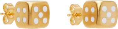 Náušnice VEERT VEERT 'The Dice' Gold-Tone Earrings Žltá | OR03PL, 1
