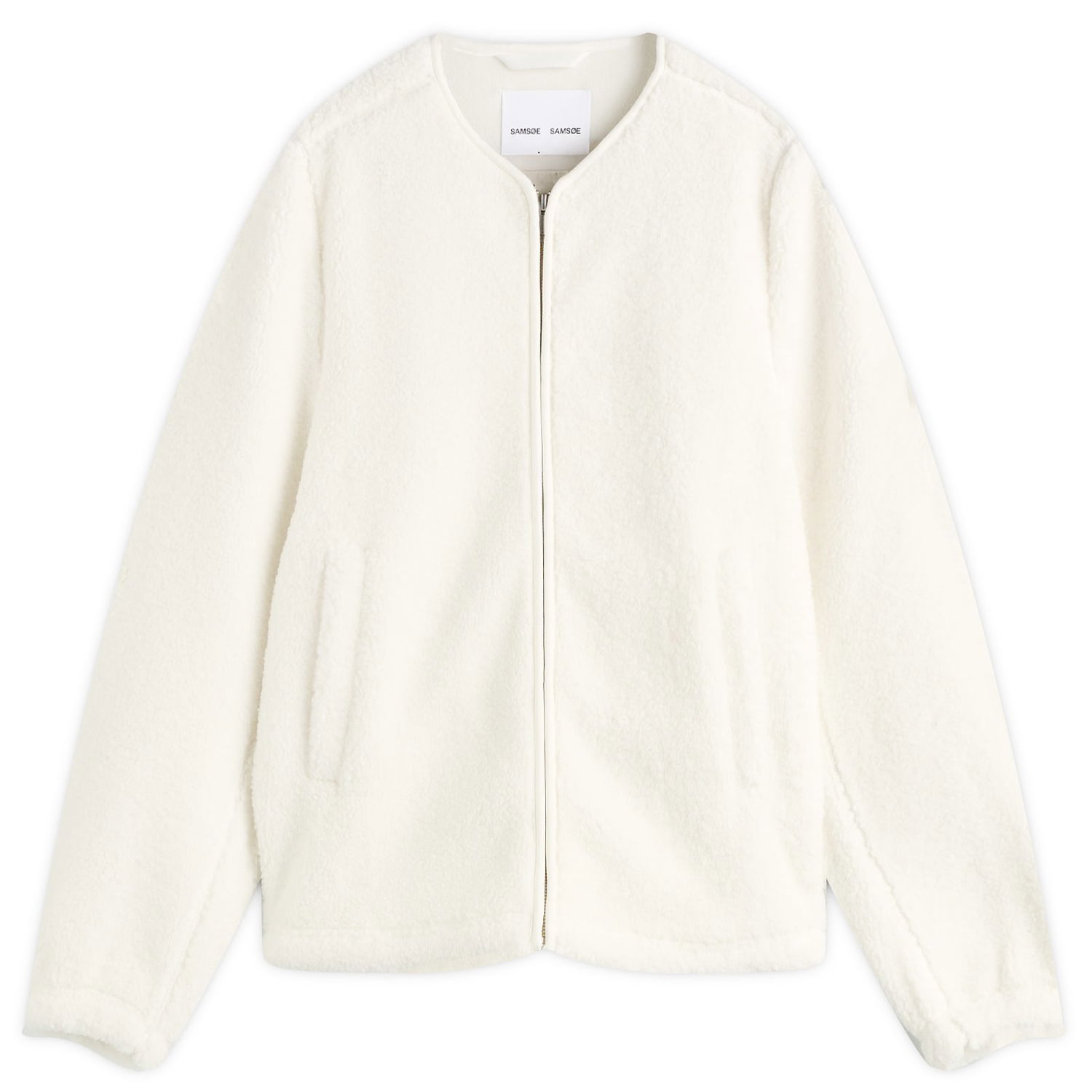 Bunda Samsoe Samsoe Women's Saautumn Fleece Jacket, Size Large Biela | F24400015-CLR000289, 0