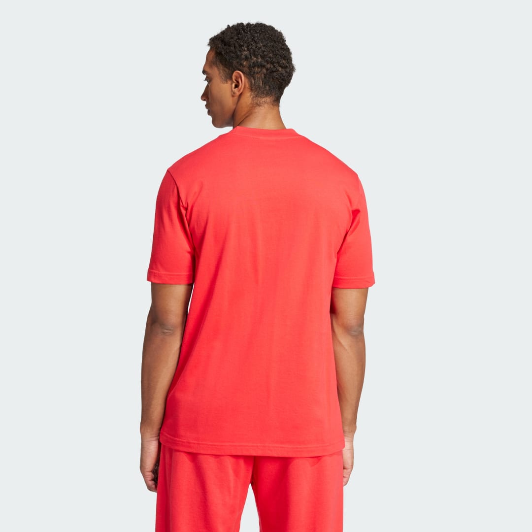 Tričko adidas Performance Essentials Red T-Shirt With A Large Logo Červená | JE8934, 1