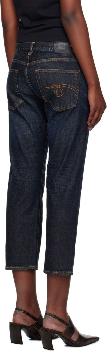 Džínsy R13 R13 Boy Straight Cropped Jeans Modrá | R13W0091-D099A, 2
