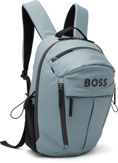 Batoh BOSS Faux-Leather Logo Backpack Čierna | 50548067, 3