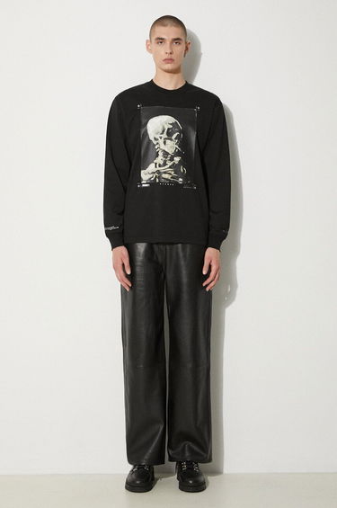 Tričko Stampd STAMPD Skeleton Relaxed Fit Graphic Long Sleeve T-Shirt Čierna | SLA.M3249LT.BLK, 1