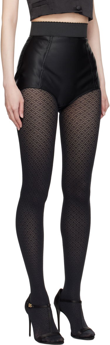 Ponožky Dolce & Gabbana Dolce&Gabbana Marquisette High-Waisted Shorts Čierna | FTAG1T GDCMX, 1