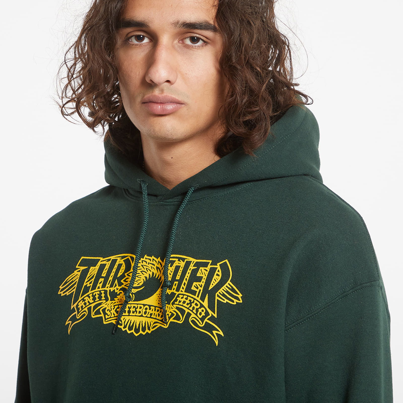 Sweatshirt Hood Mag Banner For. Green