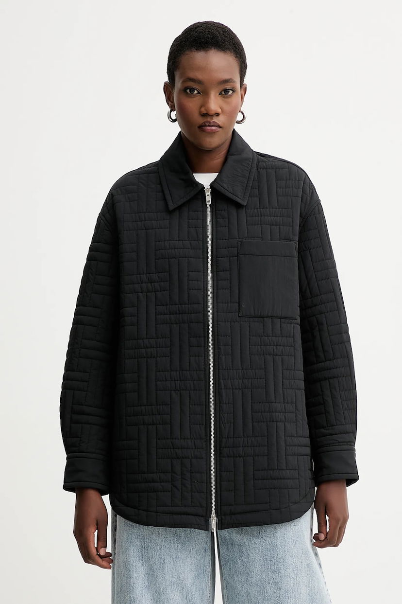 Bunda KENZO Kenzo Oversize Quilted Jacket Čierna | FF62BL2399NN