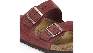 Tenisky a topánky Birkenstock Arizona Suede Leather Regular Fit Sandal Vínová | 1028353, 2