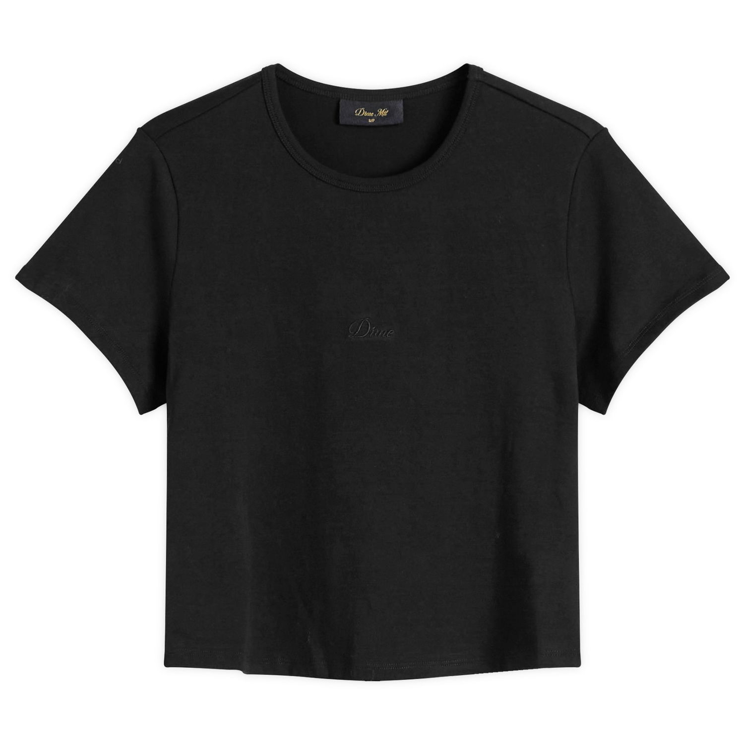 Crop Top Dime Cursive Baby T-Shirt Čierna | DIMEHO2514BLK, 1