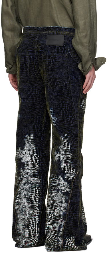 Nohavice Ottolinger Ottolinger Flocked Velvet Printed Drawstring Lounge Pants Zelené | 1705302, 2