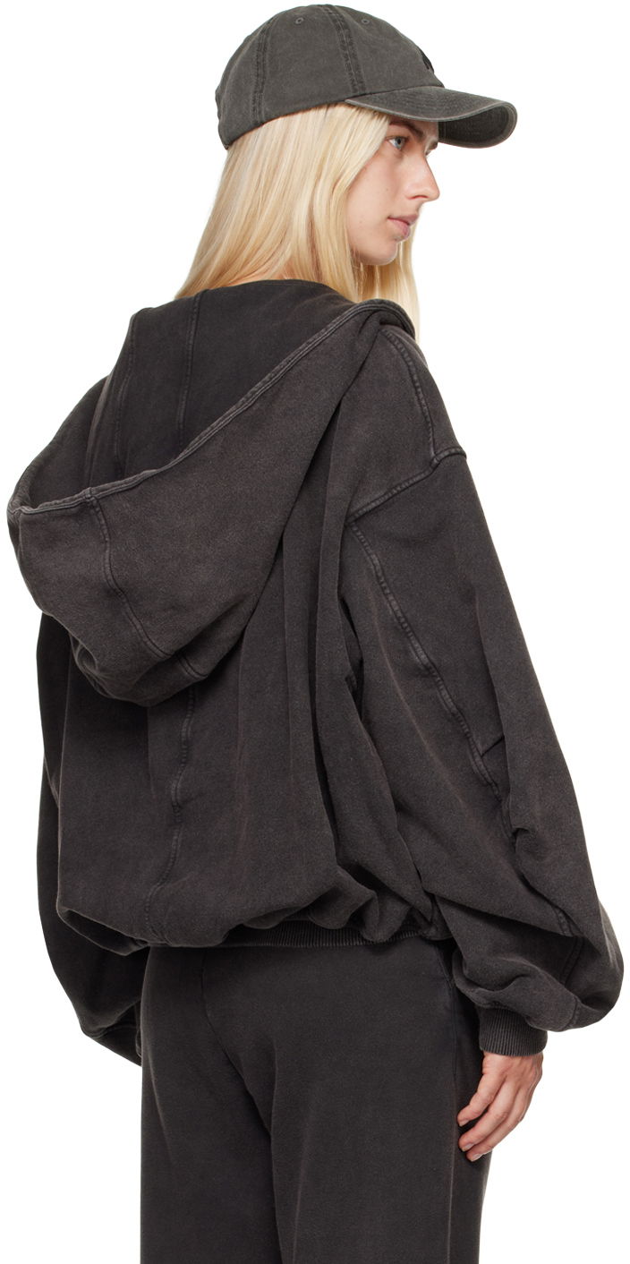 The Attico Faded Zip-Up Hoodie
