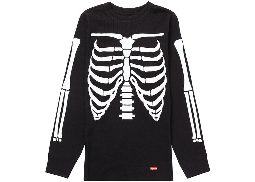 Tričko Supreme Hanes Bones Thermal Crew Čierna | 12353