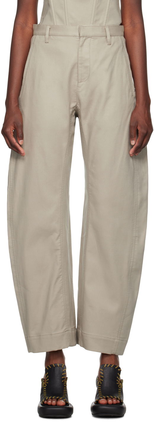 Nohavice Dion Lee Arch Trousers Béžová | C2162F23, 0