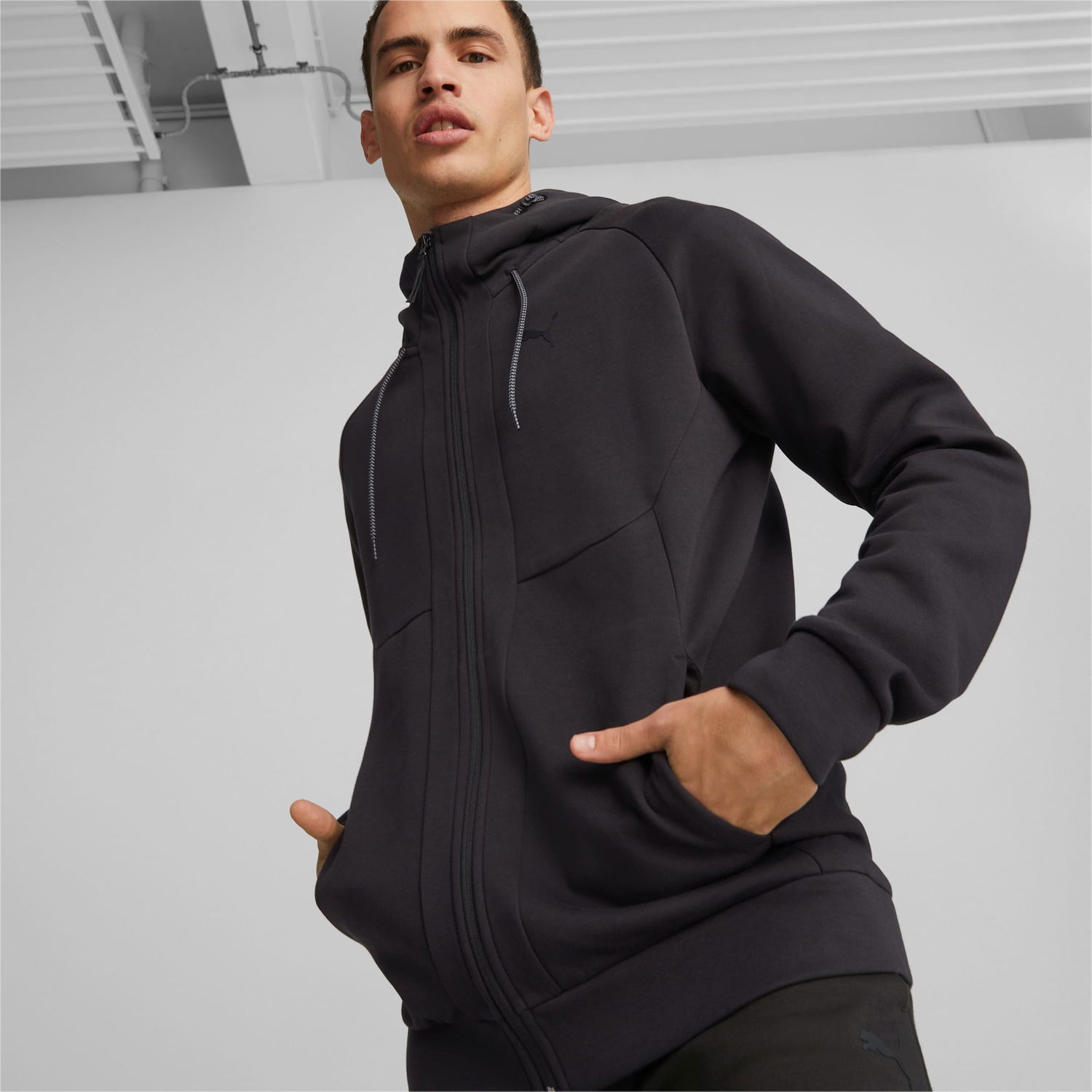 Mikina Puma Tech Full-Zip Hoodie Čierna | 538282_01, 0