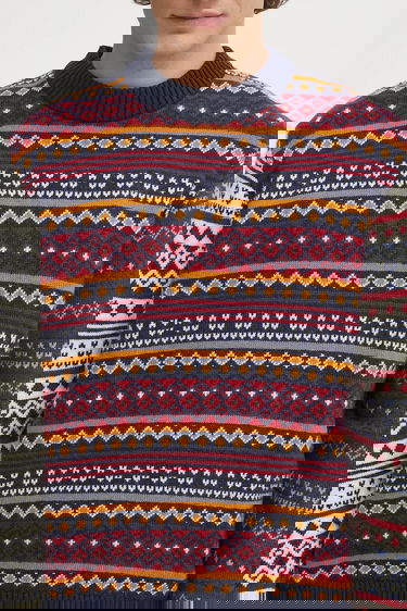 Sveter Barbour Barbour Patchwork Fair Isle Crew Neck Sweater Rôznofarebný | MKN1651NY31, 3