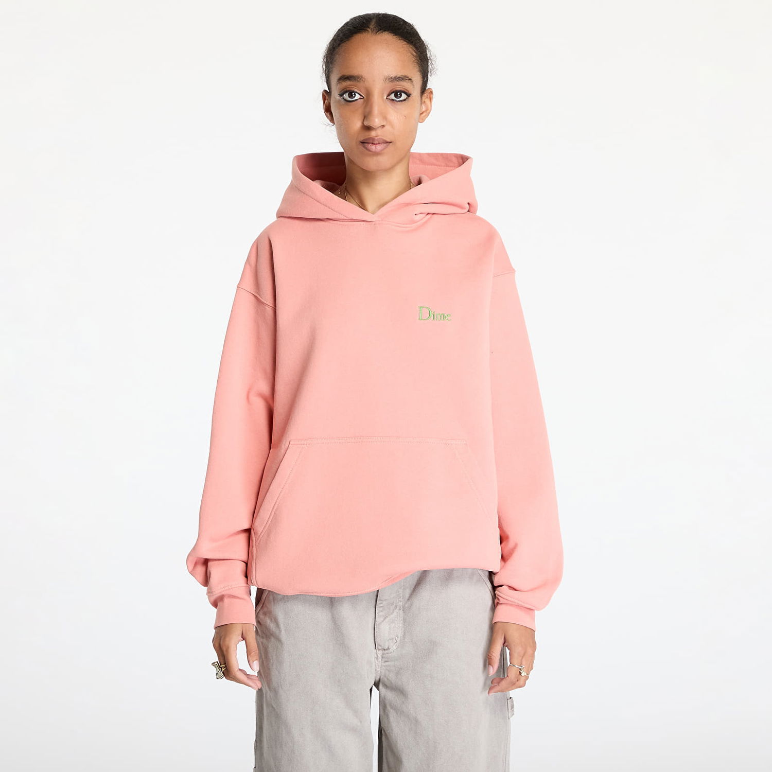 Mikina Dime Classic Small Logo Hoodie UNISEX Pink Clay XXL Oranžová | DIMEFA2412PIN, 1