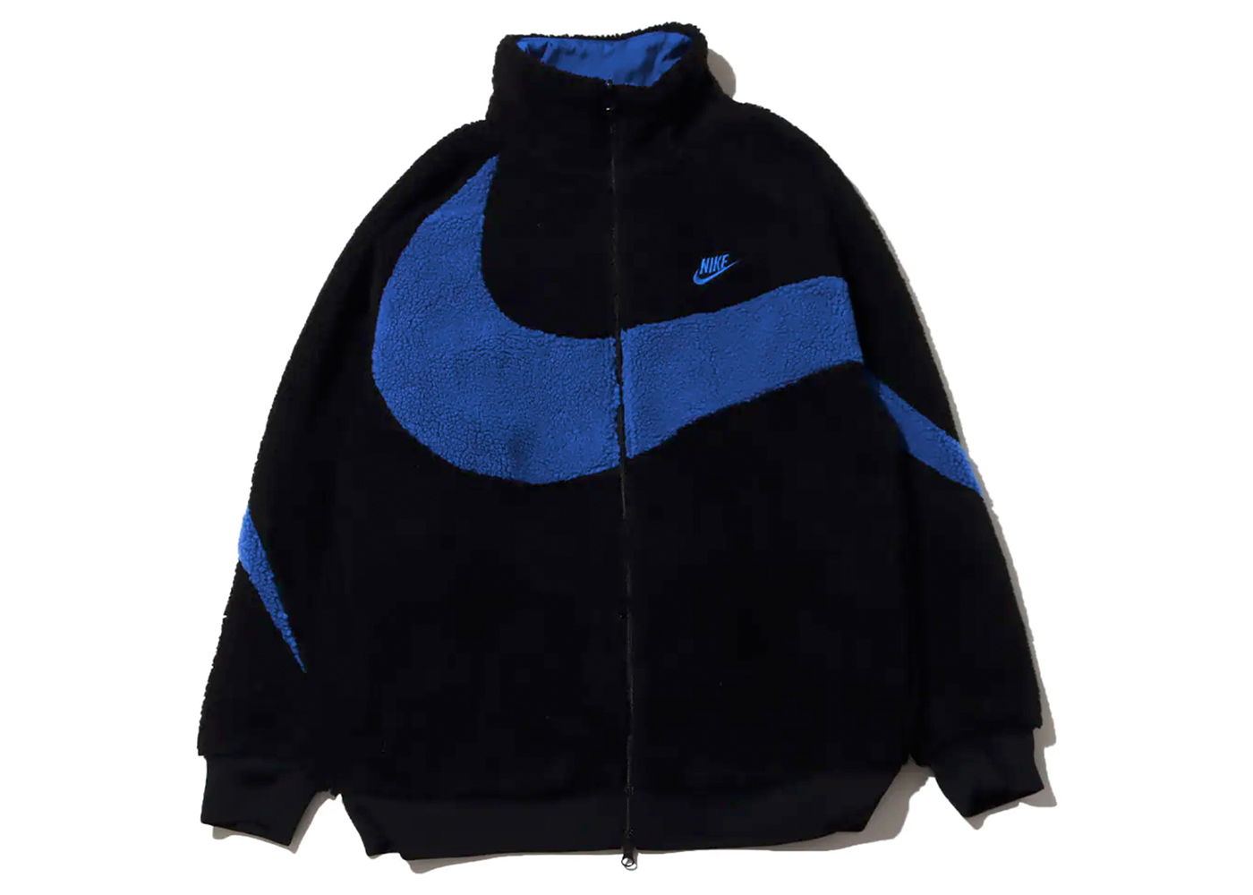 Bunda Nike Big Swoosh Reversible Boa Jacket Black Game Royale Čierna | BQ6546-009, 0