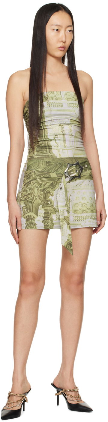 Sukňa Miaou Miaou Alisha Print Mini Dress Zelené | 5046VISEMB, 3