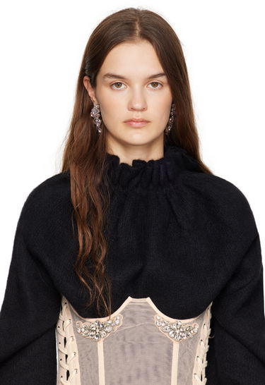 Náušnice Simone Rocha Simone Rocha Floral Crystal Half Moon Earrings Ružová | ERG503 0903, 2