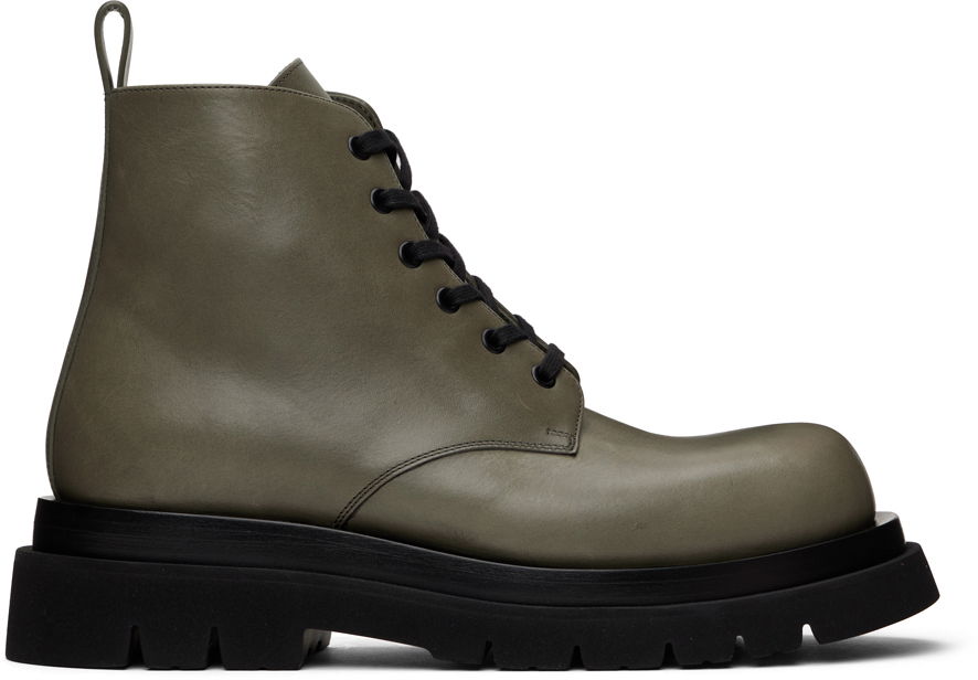 Tenisky a topánky Bottega Veneta Lug Lace-Up Boots "Khaki" Vínová | 730224 VBS50, 0