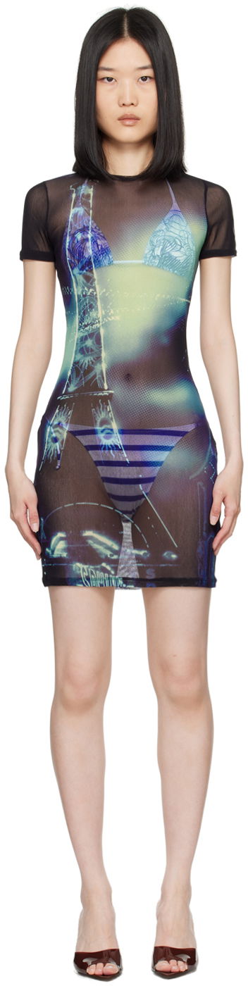 Šaty Jean Paul Gaultier Jean Paul Gaultier 'The Pigalle' Mesh Minidress Čierna | 24/30-F-RO248-T552-59560100, 0