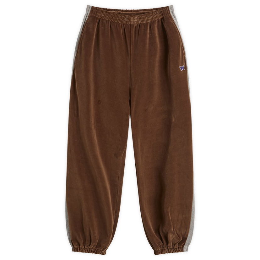 Tepláky Needles Side Line Velour Sweat Pant Hnedá | RW339-A