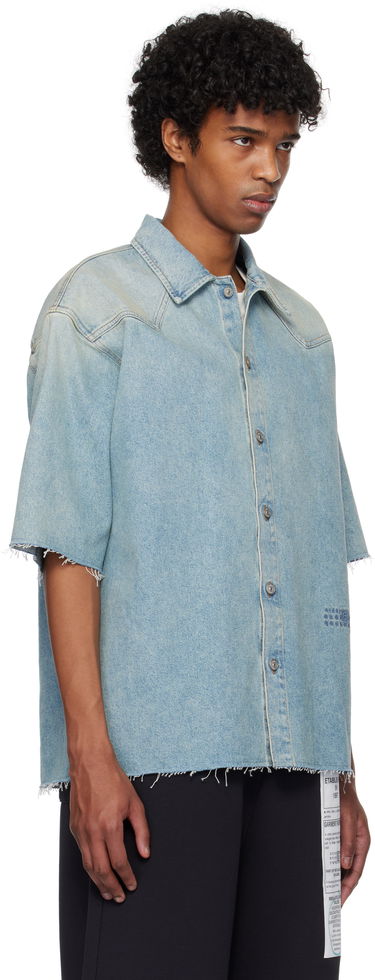 Košeľa Maison Margiela MM6 Maison Margiela Short Sleeve Denim Shirt Modrá | SH0DR0006 M30019, 1