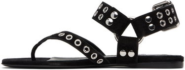Tenisky a topánky Alaïa ALAÏA Suede Calfskin Thong Sandals Čierna | AA3S134CK177, 2