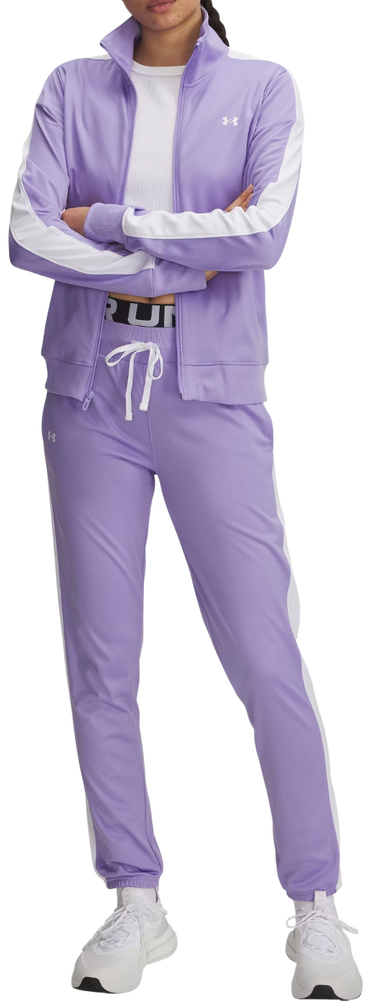 Súprava Under Armour Tricot Full-Zip Tracksuit with Contrast Stripes Fialová | 1365147-538, 0