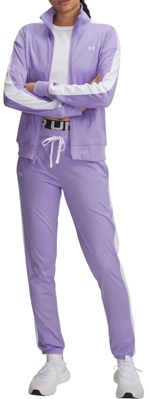 Súprava Under Armour Tricot Full-Zip Tracksuit with Contrast Stripes Fialová | 1365147-538