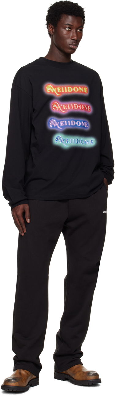 Tričko We11done We11done Neon Logo Long Sleeve T-Shirt Čierna | WD-TT2-25-754-U-BK, 3