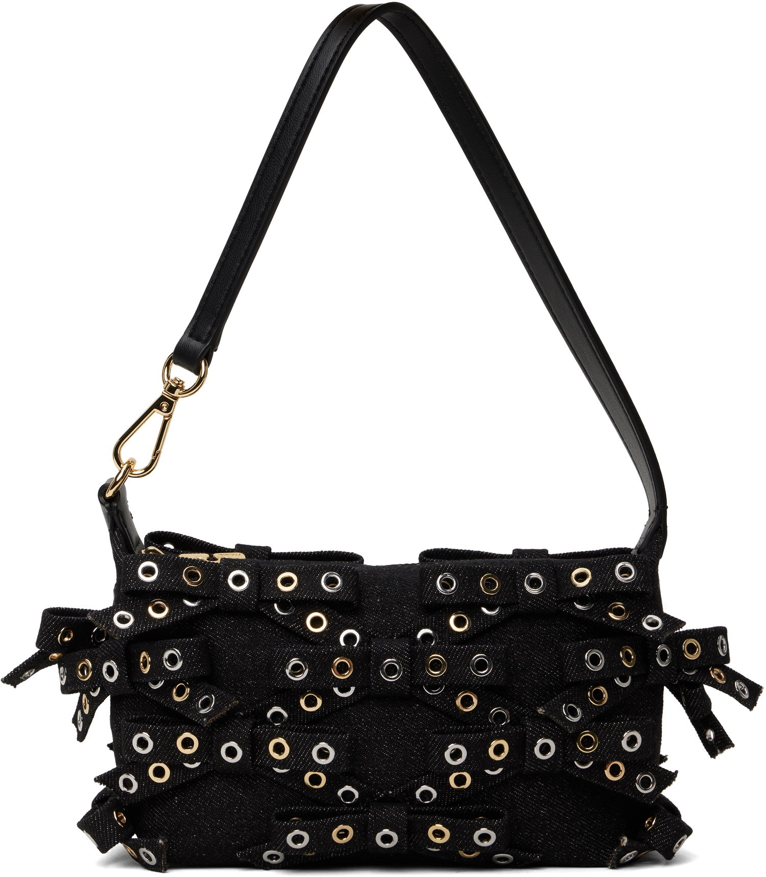Kabelka GANNI GANNI Denim Butterfly Pouch Bow Bag Čierna | A6625, 0