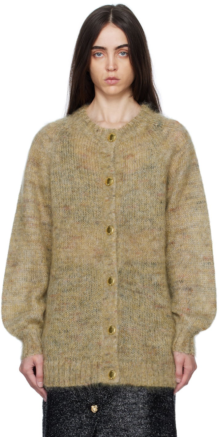 Sveter GANNI GANNI Brushed Cardigan Béžová | K1780