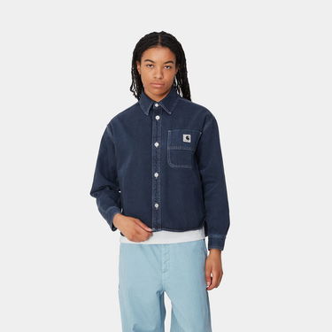 Košeľa Carhartt WIP Georgia Denim Shirt Jacket Modrá | I033747_9, 0