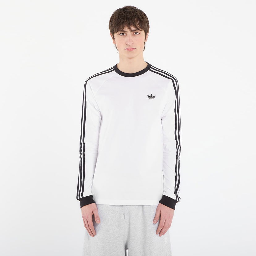 Tričko adidas Originals 3-Stripes Long Sleeve T-Shirt XXL Biela | KE3545