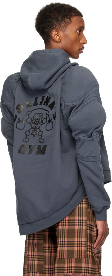 Mikina Collina Strada Collina Strada 'CS Gym' Muscle Wave Hoodie Šedá | XX8008, 2
