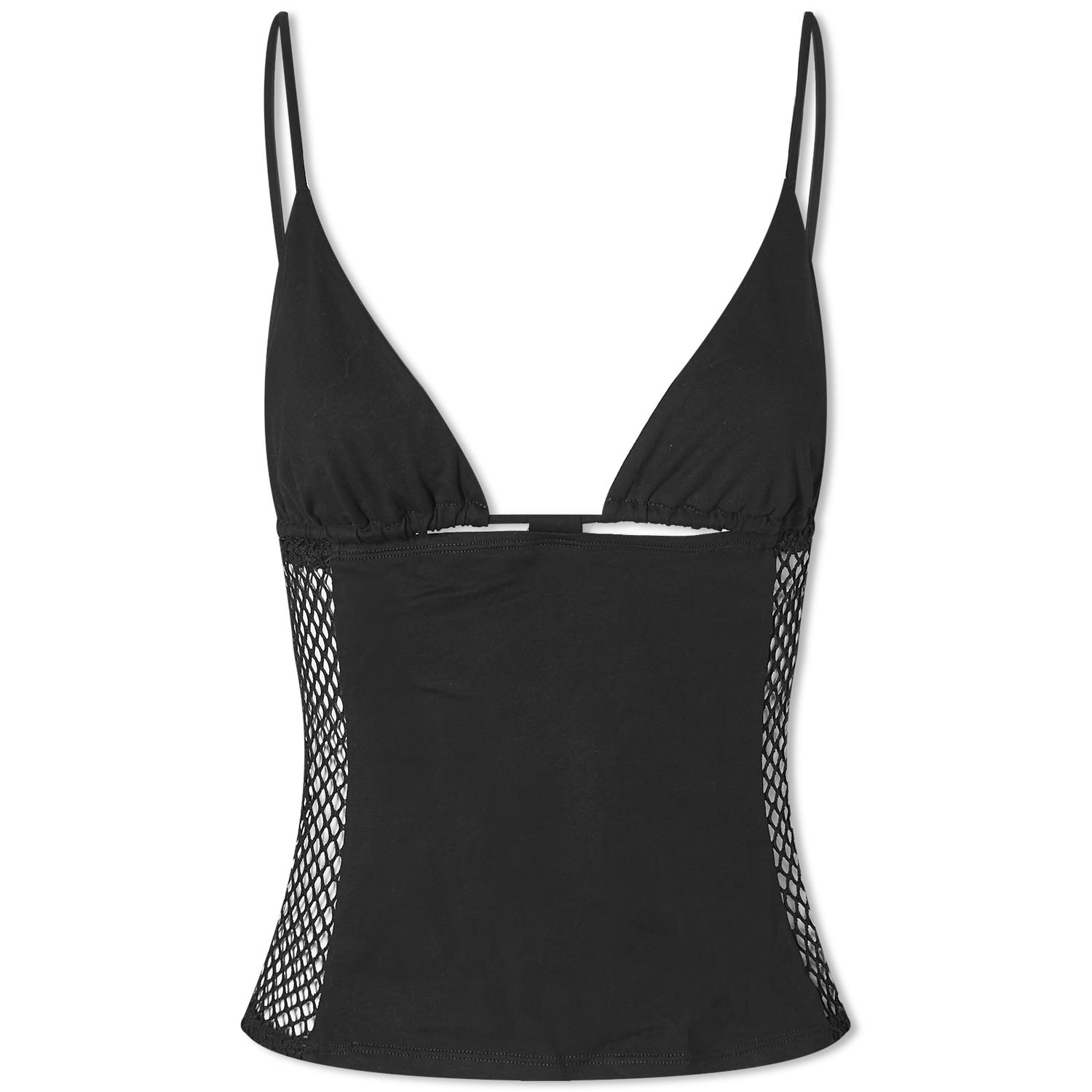 Tielko Miaou Miaou Ellie Mesh Panel Vest Top, Size Large Čierna | 7113JRBBLK, 1