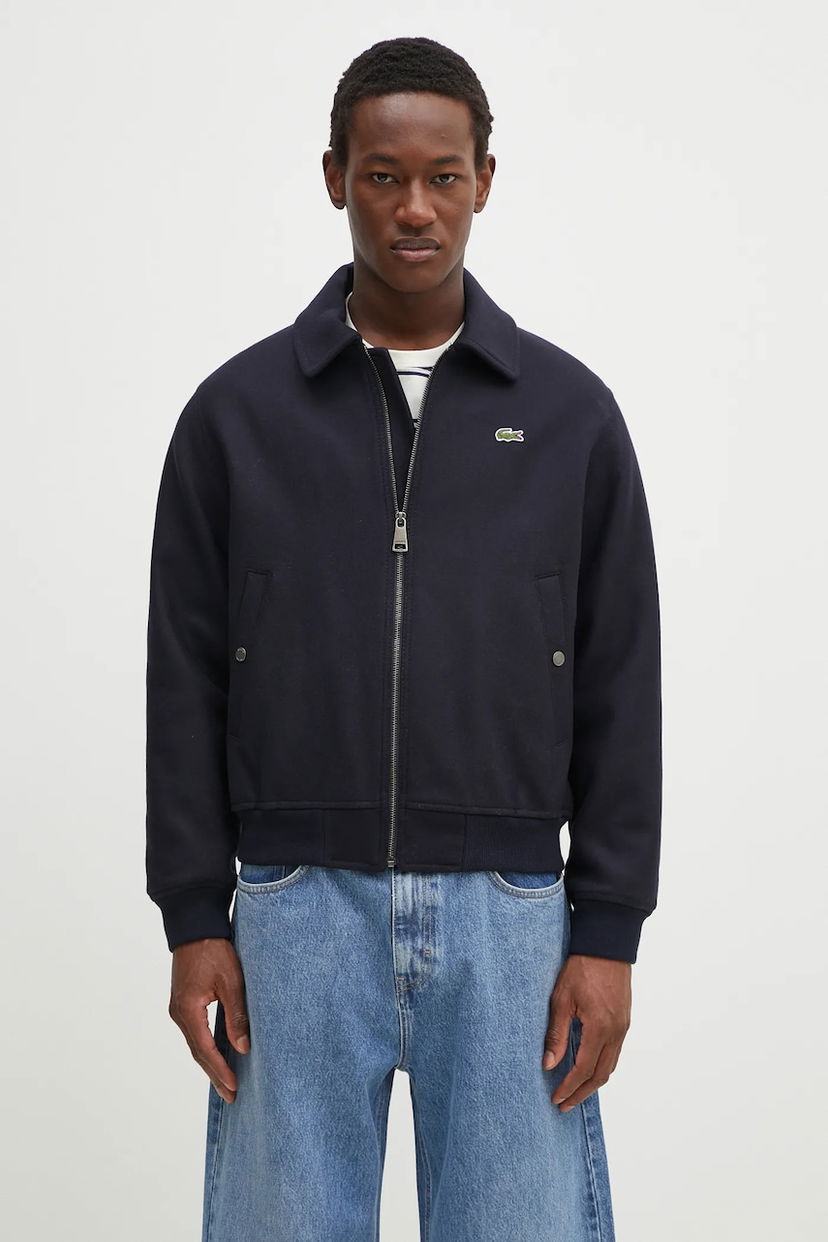 Bomber bunda Lacoste Wool Transitional Oversize Bomber Jacket Navy | BH2888