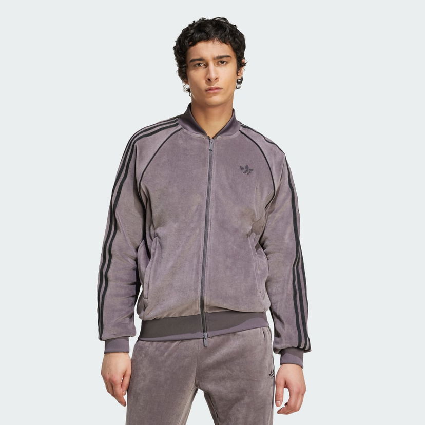 Súprava adidas Performance Adicolor SST Velour Track Jacket Fialová | JX1562