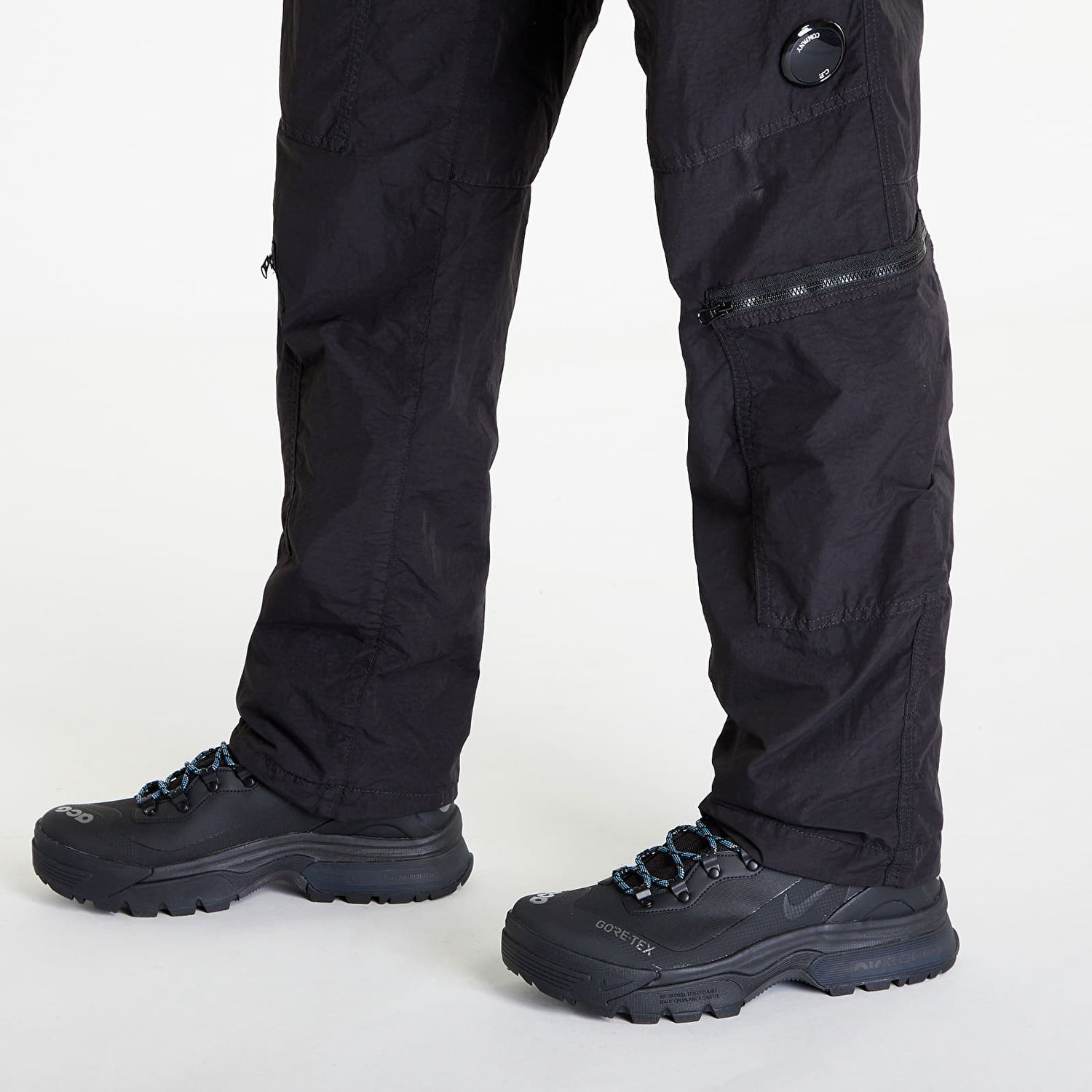 Nohavice C.P. Company Flatt Nylon Loose Utility Pants Čierna | 15CMPA126A005991G-999, 1