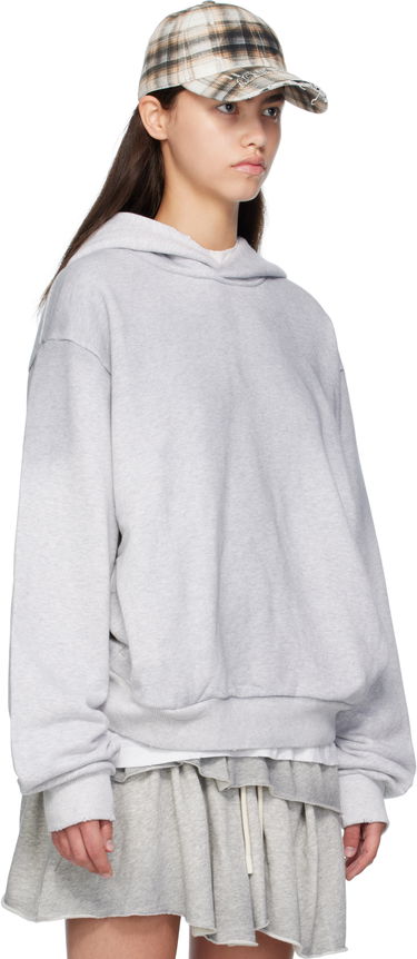 Mikina Acne Studios Distressed Hoodie Šedá | CI0159-, 4