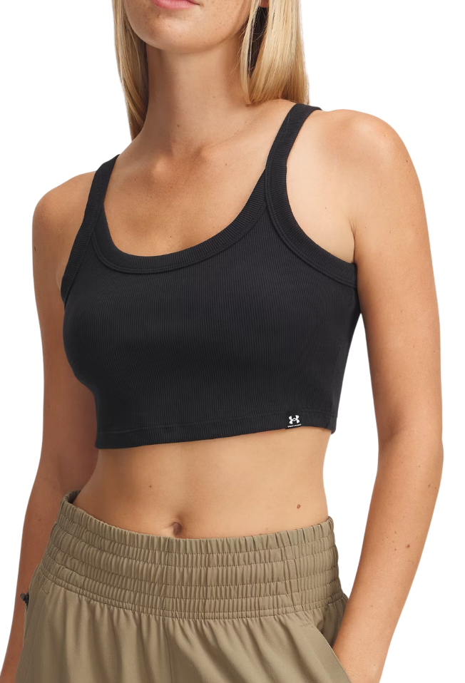 Tielko Under Armour Under Armour UA Rival Rib Crop Tank Top Čierna | 6000265-001, 0