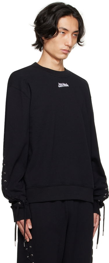 Mikina Jean Paul Gaultier Gaultier The Lace-Up Sweatshirt Čierna | 23/12-U-SW024B-J033-00, 1