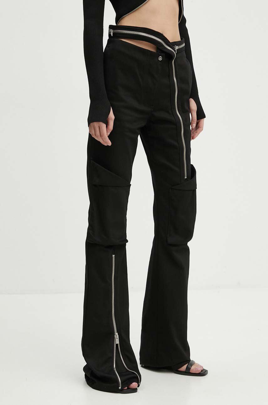Nohavice HELIOT EMIL Cutout High Waist Zipper Pants Čierna | HE.W.10.124.BLK01, 0