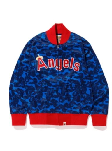 Bunda BAPE Mitchell & Ness x Angels Jacket Modrá | 001LJF731913XBLB