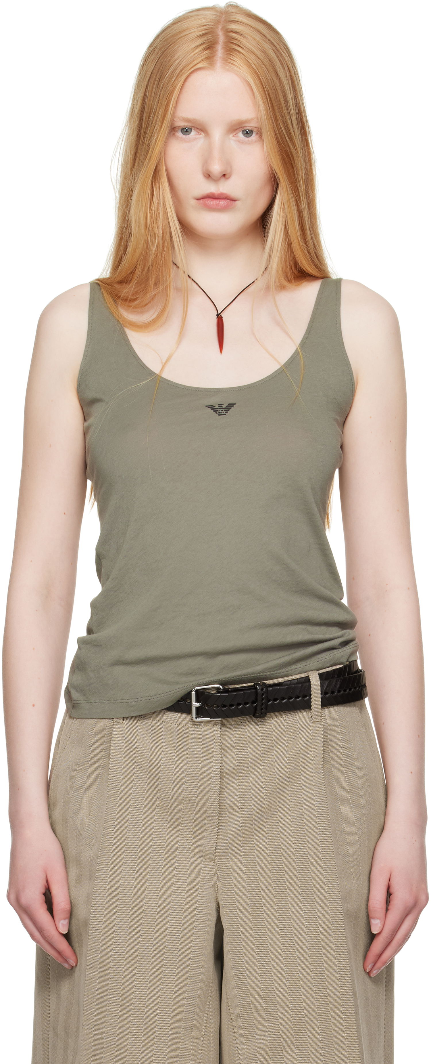 Tielko OUR LEGACY Emporio Armani Rivera Tank Top Zelené | WS2256RG, 0