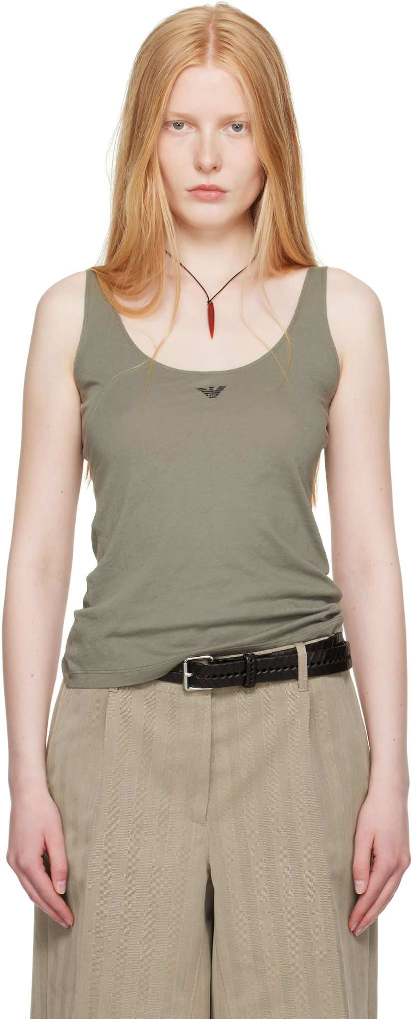 Tielko OUR LEGACY Emporio Armani Rivera Tank Top Zelené | WS2256RG